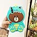 Artbling Case for iPhone XR 6.1” Silicone 3D Cartoon Animal Cover, Kids Girls Cool Fun Lovely Cute Bear Cases,Kawaii Soft Gel Rubber Unique Character Fashion Protector for iPhone XR (Green Dinosaur)