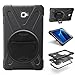 Samsung Galaxy Tab A 10.1 Case, Heavy Duty Rugged Full-Body Hybrid Shockproof Drop Protection Cover with Kickstand and Hand Strap for for Galaxy Tab A 10.1 Inch Tablet SM-T580/T585 (Black)