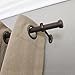 Decopolitan End Cap Single Rod Set, 18 to 36-Inch, Toasted Copper