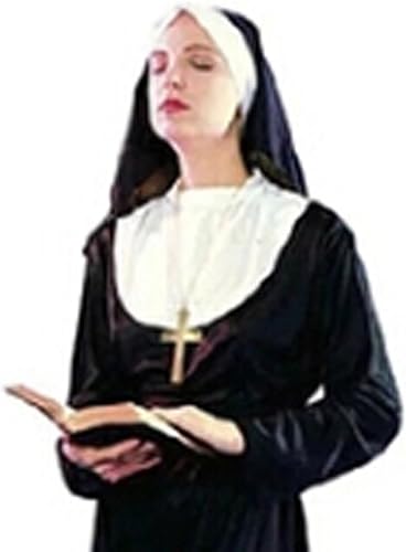 Amazon 福美康 コスプレ 修道女 シスター 修道服 教会 修道院 仮装 ハロウィン クリスマス パーティ ロザリオ 天使 衣装 頭布 十字架 ３点セット 十字架セット コスプレ 仮装 通販