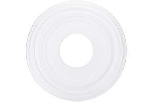 PATIKIL Ceiling Medallion, 12" OD x 4" ID PU Decorative Ceiling Light Medallion Chandelier Medallion Molded Ceiling Light Cover Plate for Ceiling Light Fixtures Fans, White