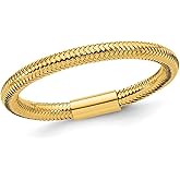 Gem And Harmony 14K Yellow Gold Mesh Stretch Ring