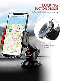 Mpow Soporte de teléfono para coche, para salpicadero, lavable, fuerte almohadilla de gel adhesivo con diseño de un solo toque compatible con iPhone Xs XS MAX XR X 8 8Plus 7 7Plus, Galaxy S8 9 10, Google Nexus, Huawei y más