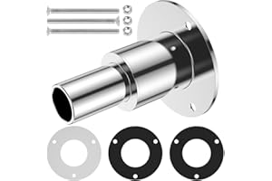 Thru Hull Exhaust Skin,Stainless Steel 316 Straight Thru Hull Exhaust Skin Fittings for 24mm Tube Pipe Socket Hardware,for Di