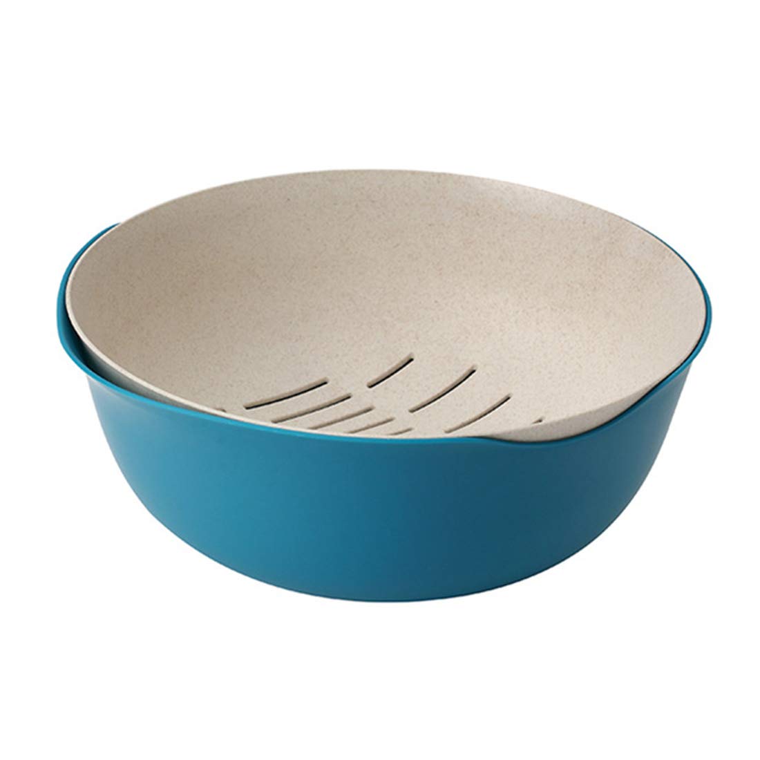 Mua Surrui1 ざる 2点セット 丸型 水切り ざるボウル バスケット 折りたたみ 水切りボウル 洗い桶 ボウル かご コンパクト 収納 便利 キッチン おしゃれ 野菜洗い 米 フルーツ 洗浄容器 排水穴付き アウトドア ネイビー Tren Amazon Nhật Chinh Hang 21