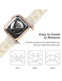 NotoCity   Correa de repuesto para Apple Watch, 1.496 in, 1.575 in, ligera, de resina, para series 4, 3, 2, 1, Sport Edition Nike+ Hermes
