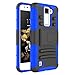 LG K8 Case, Escape 3 Case, Phoenix 2 Case, Zenic(TM) Hybrid Dual Layer Armor Defender Full-body Protective Case Cover with Kickstand & Belt Clip Holster Combo Cover (Dark Blue)