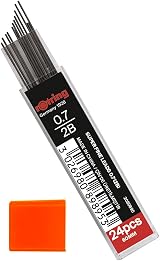 rOtring 0.7mm 2B Super-Polymer Leads Pack of 3 Tubes 72 Leads Total view 3