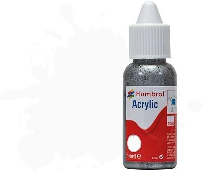 Humbrol DB0130 Acrylic Paint No 130 White Satin 14ml