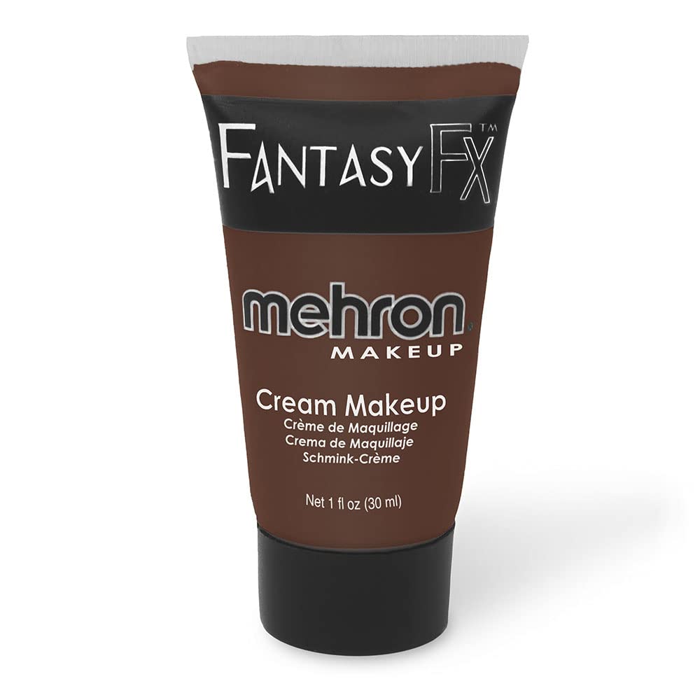 Mehron Makeup Fantasy Fx Cream Makeup Water Based Halloween Wolfman Brown Face & Body Paint For Adults 1 Fl Oz 30Ml Wolfman Brown