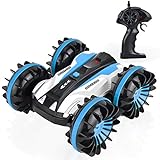 GotechoD Remote Control Car for Boys, Offroad RC Car 4x4 RC Truck Waterproof Remote Control Truck Stunt Car Radio Controlled Vehicle RC Electric Cars for Boys Toys 5-16 Years Old Kids Gift Blue