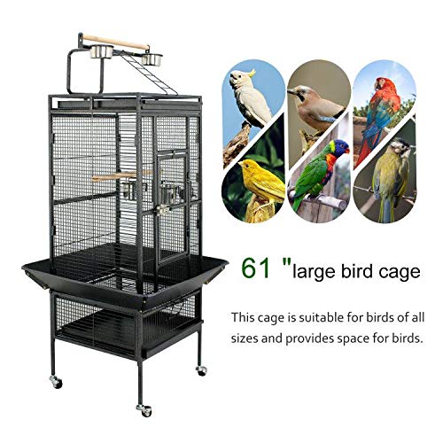 ZENY 61″ Pet Bird cage Large Play Top Parrot Cockatiel Cockatoo Parakeet Finch Pet Supply