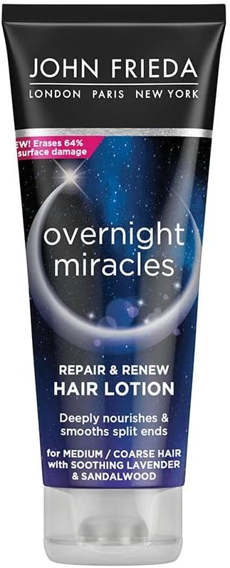 John Frieda Miraculous Repair Renew Overnight Hair Lotion 100ml Damaged Hair