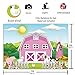 Funnytree 7x5ft Cartoon Farm Animals Party Backdrop Pink Barn Girl Baby Shower Birthday Photography Background Cow Grass Rustic Barnyard Scenic Banner Cake Table Decoration Photo Booth Props