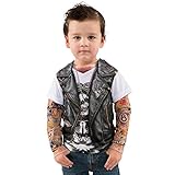Toddler Biker Tattoo Costume Shirt