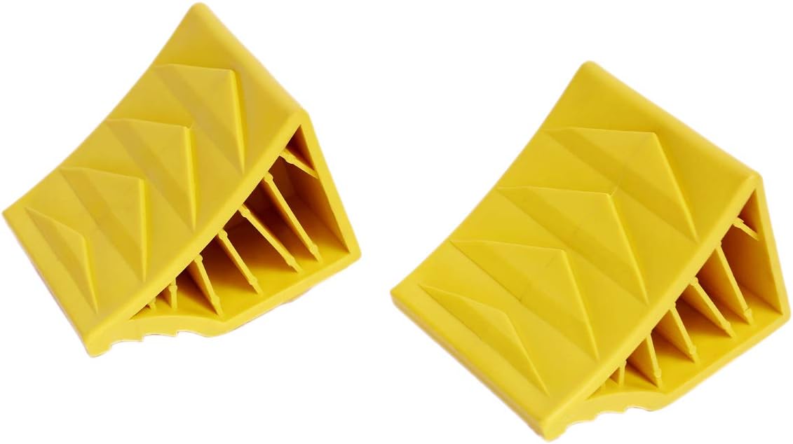 Homeon Wheels Leveling Block Wheel Chock 2 Pack  Locking Chocks for Heavy Duty Chocks
