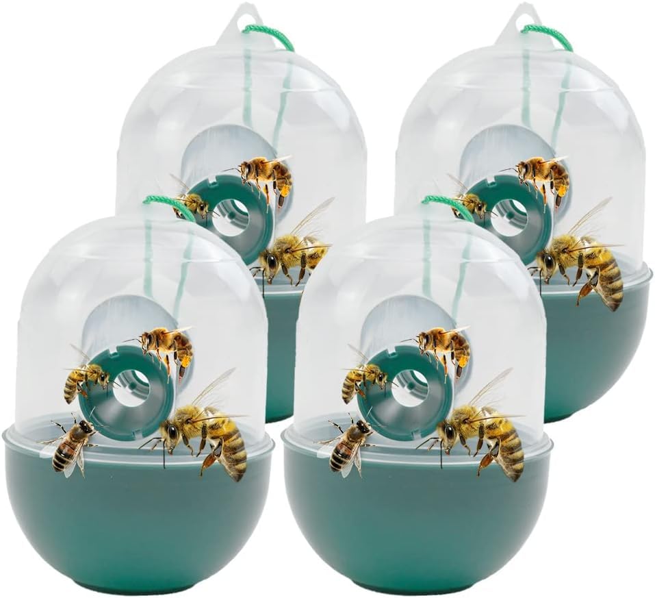 Ram 2 X Hanging Wasp Traps Honey Making Bee Houses Hornets Bee Trap Killer Insect Catcher Garden Lawn
