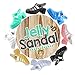 Nature Breeze Women's Chunky High Heels Jelly Round Toe Strappy Plastic Caged Gladiator Sandal Shoes
