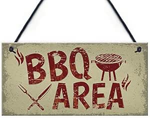 R2kiuy - Placa de jardín para barbacoa, bar o bar, señal para casa de