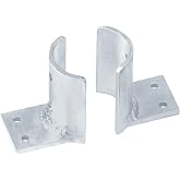 4 Pairs 1-5/8" Fence Post Base,Round Pipe Floor Flange | Split Post Base