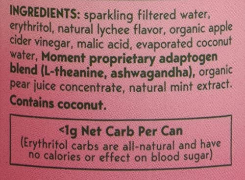 MOMENT LYCHEE MINT BOTANICAL WATER, 11.5 FZ