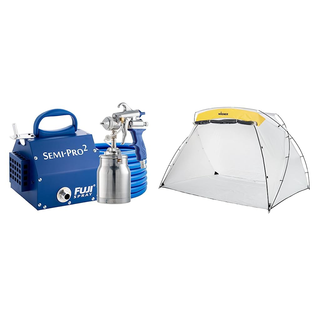 Fuji Spray 2202 Semi-PRO 2 HVLP Spray System and Wagner Spraytech Large Spray Shelter Paint Booth