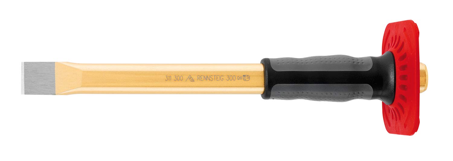 Rennsteig 311 300 1 Flat Cold Painted Chisels with Handguard, Gold, 300 mm