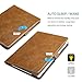 ProCase iPad Pro 10.5 Case 2017, Vintage Genuine Leather Case Slim Fit Stand Folio Cover for 2017 New Apple iPad Pro 10.5 Inch, with Multiple Viewing Angles, Auto Sleep/Wake Feature –Brown