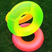 ETSP Sparkling Pool Float Inflatable Swim Tube Adult 2Pcs Glitter Swim Ring Fluorescent Swim Tube Pool Beach Swimming Aid Float Tube Inflatable Pool Swimming Ring