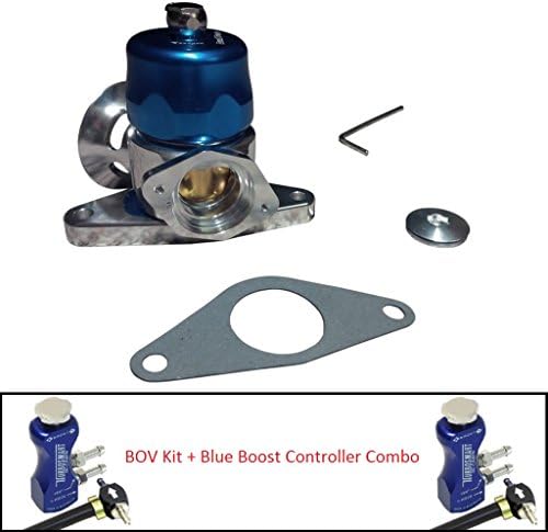 HYBRID Subaru WRX 2002-2007 &amp; STi 2004-2016 Dual Port BOV 50/50 Blow Off Valve (Blue) (BOV Kit + Boost)