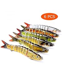 Juemenzhe   Señuelos de pesca multi unidos para pesca de trucha, cebos duros de natación, 6 unidades