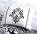 Home Style Teen Girl Bedding Damask Girls Comforter Black White Aqua Teal Full Queen + Gorgeous Throw Pillows + Shams Sleep Mask Bed Bedspread Sets for Kids Teenage Teens Floral Medallion