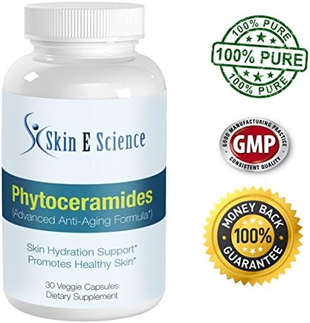 Plant Derived Phytoceramides Pills, Gluten FREE 350 mg Capsules with Vitamins A C D & E, 100% All Natural Moisturizer, Made in Usa, Remove Wrinkles, Doctor Recommended Skin Care