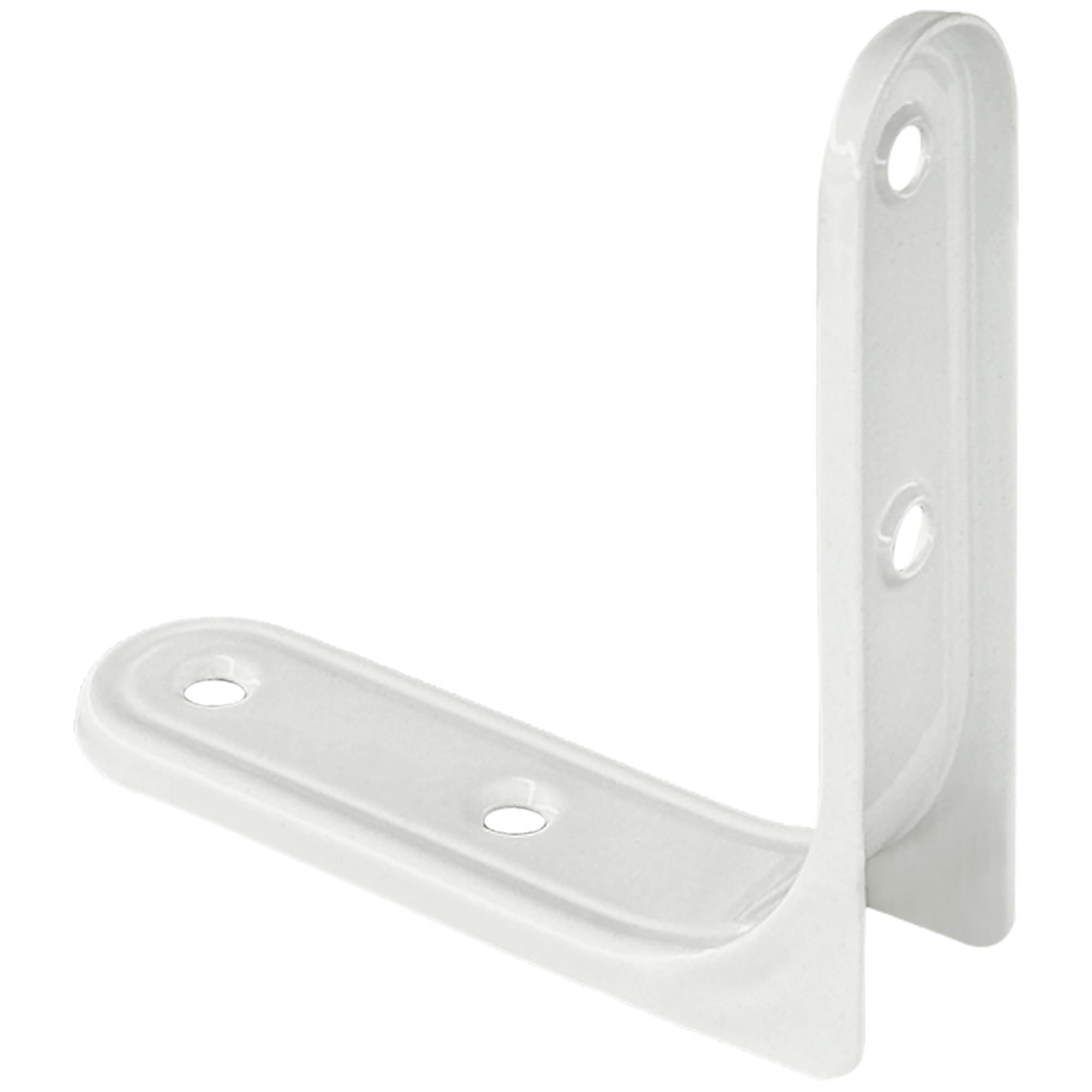 12 PCS Furniture Shelf Brackets, 90-Degree Metal L-Shaped Corner Supports (White, 80 * 80 * 21mm)
