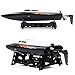 Cheerwing RC Racing Boat for Adults - High Speed Electronic Remote Control Boat for Kids, Black