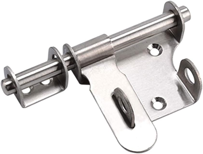 Sliding Door Hasp Latch, Tiberham 120 mm Stainless Steel Door Barrel Bolt Slide Bolt/Hasp Lock with Padlock Clasp, Heavy Duty Tower Bolt Door Latch Padbolt for Bathroom Toilet Garden Gate Shed Doors
