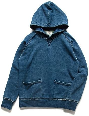 Amazon 旭が丘カンパニー ライフサイクル Lifecycle パーカー メンズ 長袖 ブランド カジュアル レトロ インディゴ プルオアーバー トップス 春物 秋物 春 秋 日本未発売 Lc03h7 L トレーナー パーカー 通販