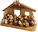 One Holiday Way 6-Inch Miniature Rustic Kids Christmas Nativity Scene with Creche, Set of 12 Figures - Small Mini Decorative Religious Figurines Christian Tabletop Desk Office or Home Decor