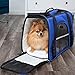 Airline Approved Pet Carrier - Soft-Sided Carriers for Small Medium Cats and Dogs Air-Plane Travel On-Board Under Seat Carrying Bag with Fleece Bolster Bed For Kitten Cat Puppy Dog Taxi