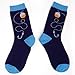 Bits and Pieces - Novelty Socks - Fishing - Silly Socks - Machine Washable - Cotton-Rich Socks, Fun Great Gift - Dark Blue - Adult Size 6-12