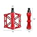 iHomeGarden Bicycle Pedals - Aluminum Alloy Mountain Bike Pedals - Flat Platform Pedals with 16 Anti-Skid Pins - Universal 9/16 Inch Road Pedals for BMX/MTB Bike, City Bike