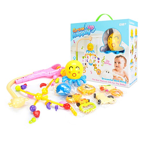image for EXERCISE N PLAY Dreamful Bed Ring, Musical Crib Musical Mobile Bed Bel