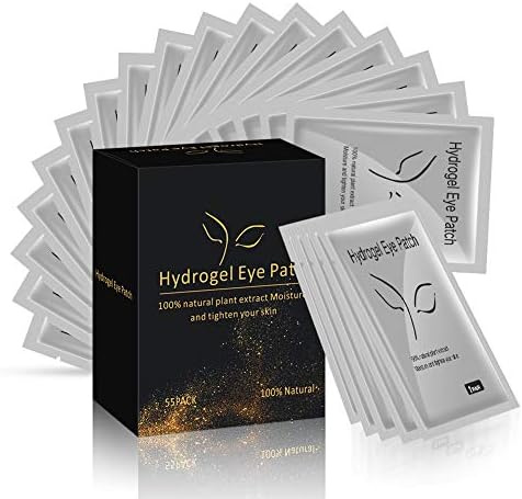 55 Pairs Eyelash Extension Eye Pads Lint Free Hydrogel Eye Patch/Lash Extensions Eye Gel Pads, Professional Under Eye Pads for Lash Extensions