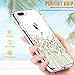 iPhone 8 Plus Case,iPhone 7 Plus Case with Screen Protector,Cute Flowers for Women Girls Soft Silicon Rubber TPU Plastic Cover Clear Bumper Slim Fit Protective Phone Case for iPhone 7 Plus 8 Plus