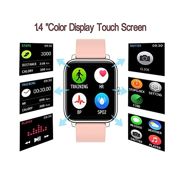 Rinsmola-Smart-Watch-for-Women-Men-Fitness-Watch-14-Full-Touch-Screen-Fitness-Tracker-with-Heart-Rate-Sleep-Monitor-Step-Calorie-Counter-IP67-Waterproof-Smartwatch-for-iPhone-Android-Phone Rinsmola Smart Watch for Women Men, Fitness Watch 1.4" Full Touch Screen, Fitness Tracker with Heart Rate Sleep Monitor Step Calorie Counter, IP67 Waterproof Smartwatch for iPhone Android Phone