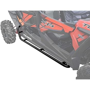 SuperATV Heavy Duty Rock Sliding Nerf Bars for Polaris RZR XP 4 1000 (2014+) - Black