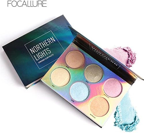 hermosotodo Hot Glow Illuminator FOCALLURE Highlighter Palette Cosmetic Powder Facial Makeup