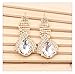 Earings, Donshop Women Luxury Elegant Vintage Rhinestone Big Drop Earrings (White)