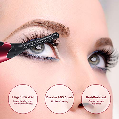 Heated Eyelash Curler, 2019【NEW VERSION】Acavado Electric Rechargeable Eyelashes Curlers for Quick Natural Eye Lashes Curling Long Lasting USB Charging 4 Temperature Gears with Display Screen