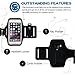 PORTHOLIC Sweat Resistant Sports Running Armband For iPhone 8/7/6/6s Galaxy S6/S5/S4 or Any Screen Up to 5.1 inch -Extension Strap- With Key Holder,Cable Locker,Cards Holder (Black)
